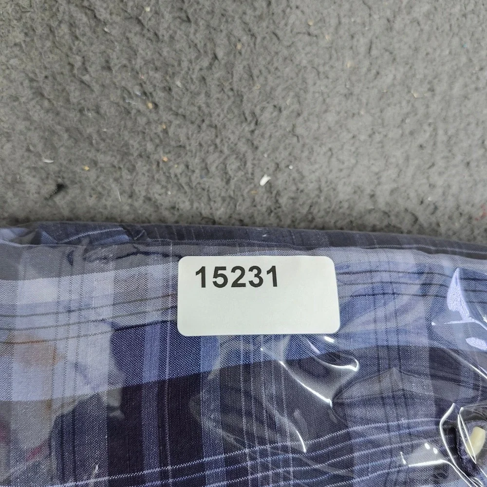 Polo Ralph Lauren Mens XL Custom Fit Blue Plaid Long Sleeve Button Down Shirt